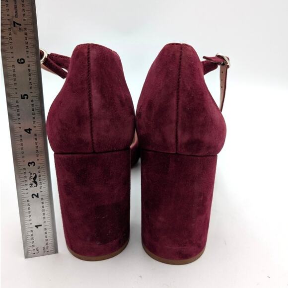 Nordstrom Paola Ankle Strap Pointed Toe Pump Women's Red Size US12M EU42.5 - Picture 4 of 15